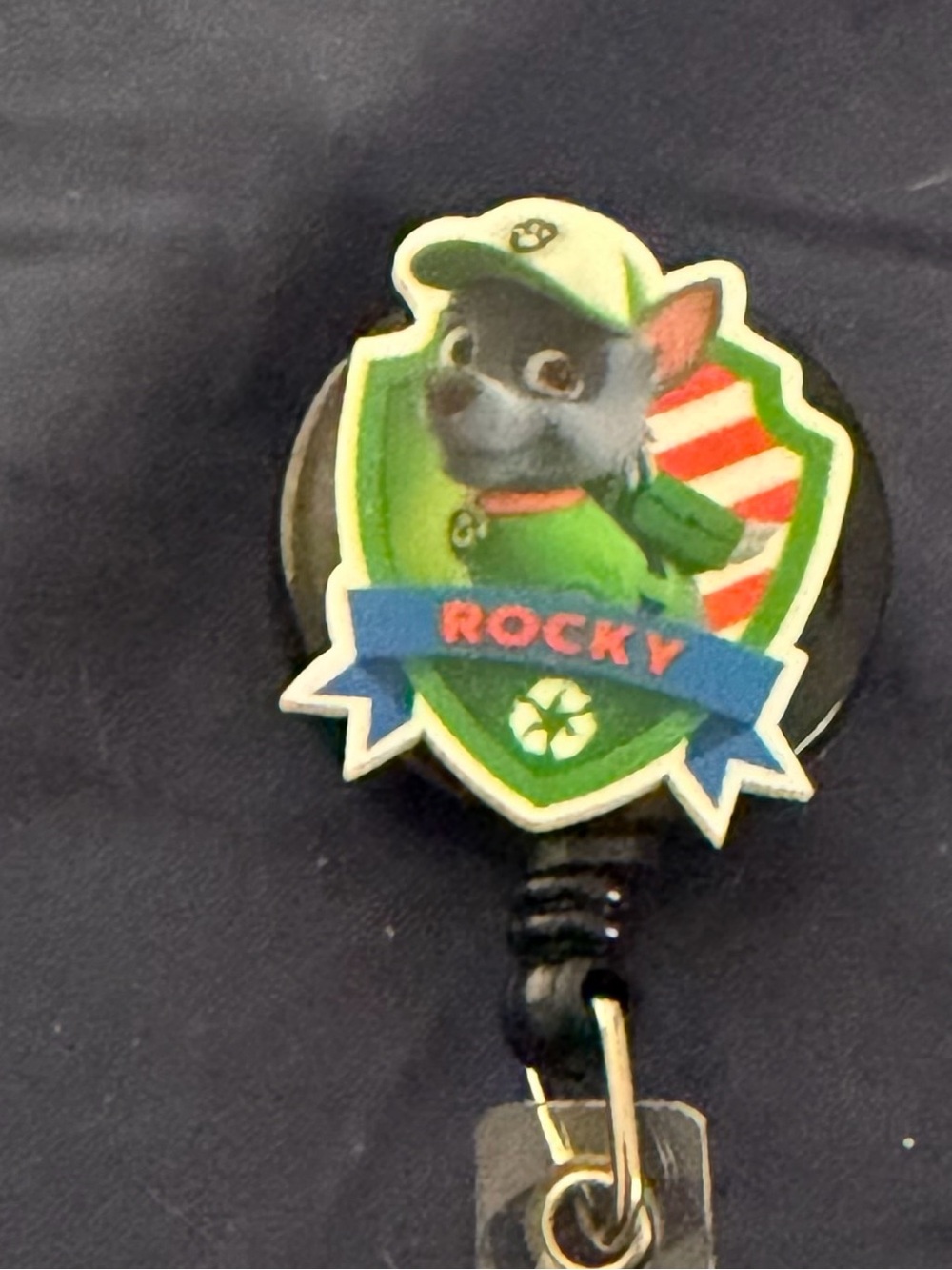 Rocky Dog Badge Reel ID Holder - Green